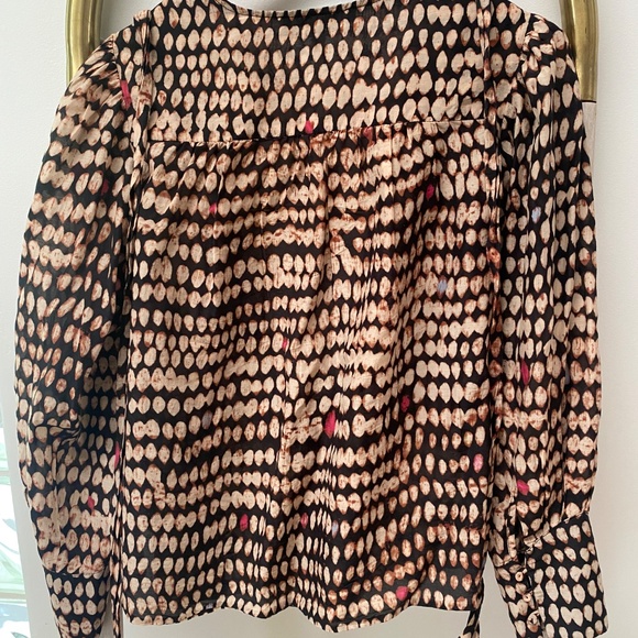 BCBG MAX AZRIA Sandy Dots Wrap Top CJV1198518 Lightweight Size S $198.00 - Picture 5 of 8